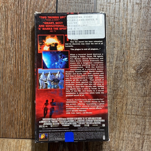 The X Files Movie 1998 VHS Cassette - Picture 4 of 14
